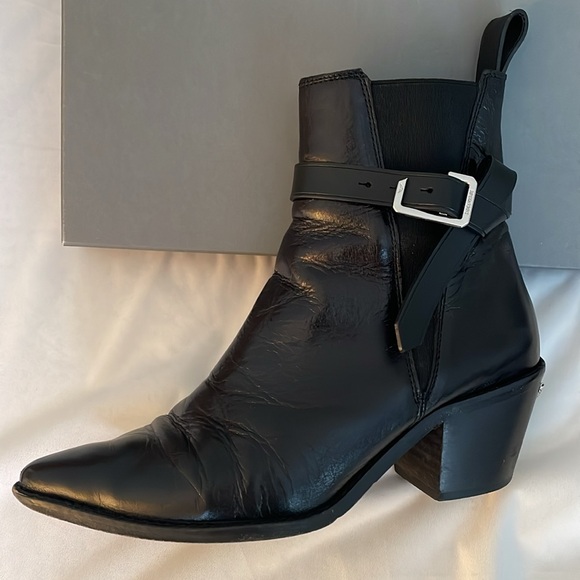 Zadig & Voltaire Tyler Cecilia Vintage Patent Boots Noir - Picture 9 of 12
